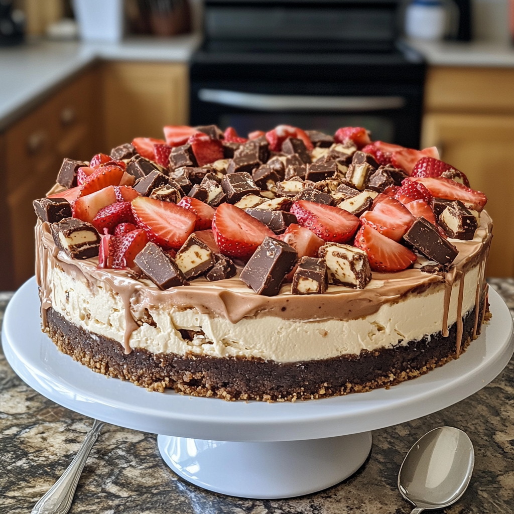 Snickers Strawberry Cheesecake